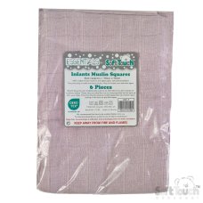 MS01-P: Pink 6 Pack Muslin Squares